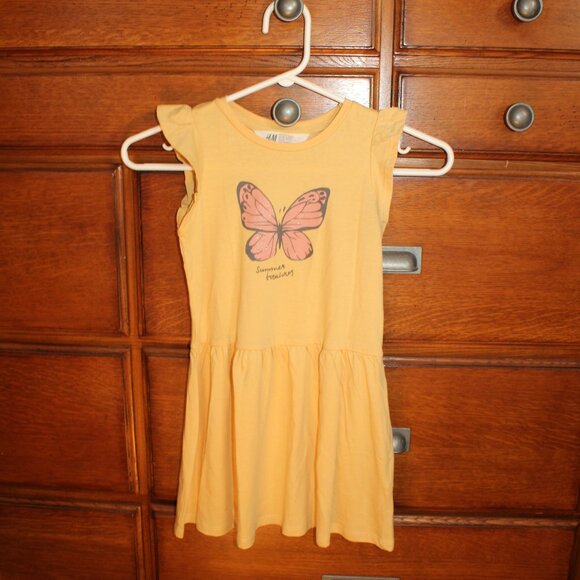 H&M Other - ☀️ 4/$20 H&M Size 5/6 Golden Yellow Butterfly Sun Dress